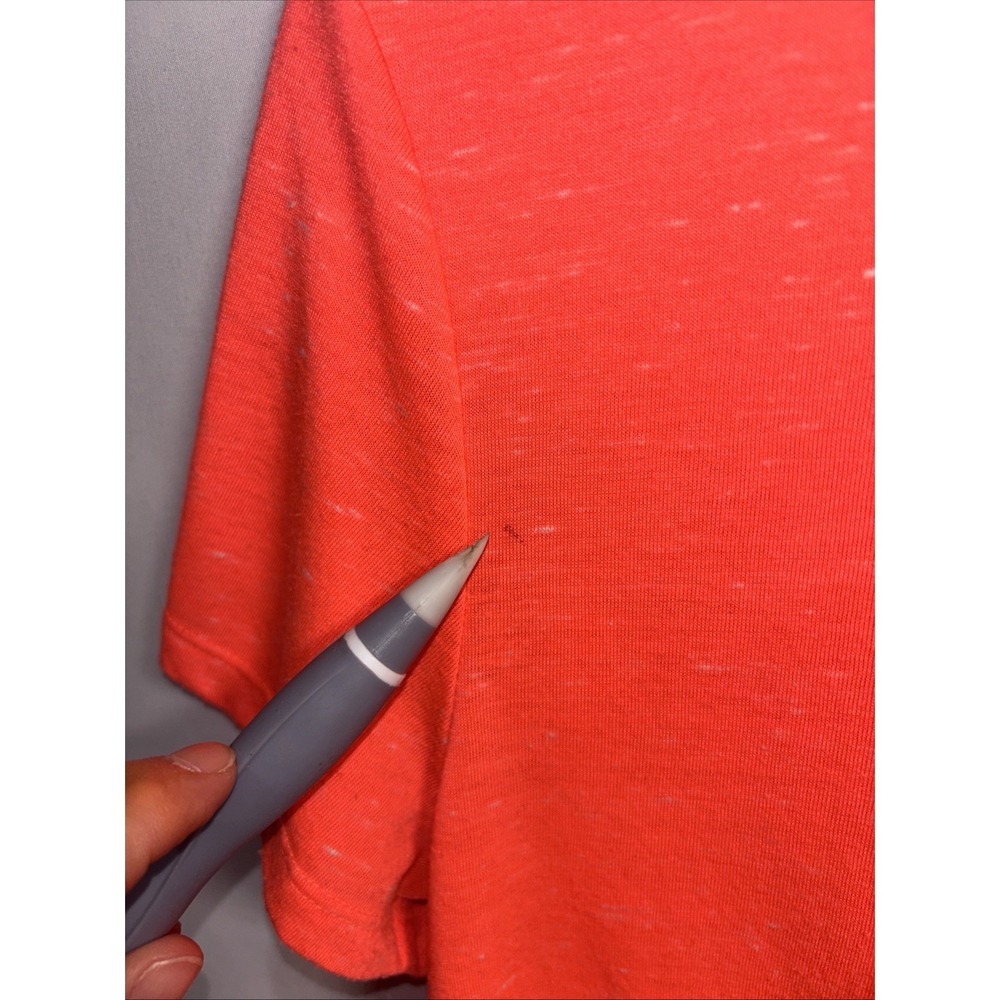 Womens M VSX Victorias Secret Sport Cutout Back Workout Tee Bright Orange Hi Vis - Picture 7 of 8